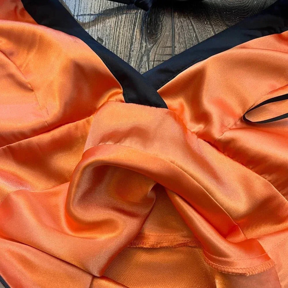 Cache Black and Orange Patterned Midi Dress - Picture 3 of 11